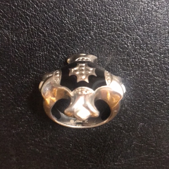 Alan K designer Sterling silver & enamel cross ring - Picture 5 of 6